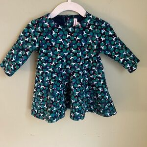 Catimini Milano Knit Unicorns print skater dress. 9 mos. Navy/greens Darling!